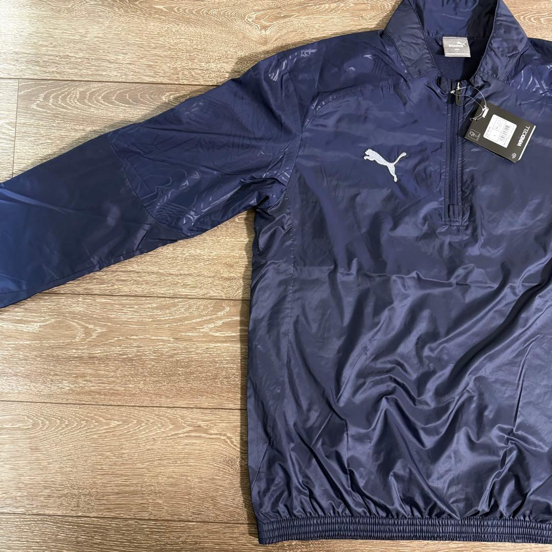 新品特価 PUMA サッカーウェア 裏起毛 ピステ・ウィンドブレーカー 上下 L