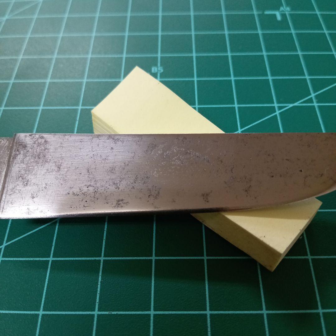【ナイフ加工用玉鋼/合法サイズ】無銘脇差・短刀/錆身日本刀切先部分残欠
