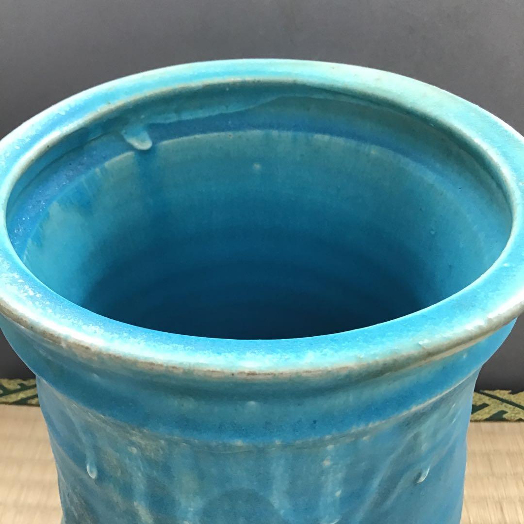 茶道具 水指 宝徳末六華窯 共箱 口径155ミリ 高さ約225ミリ Ｎ400a