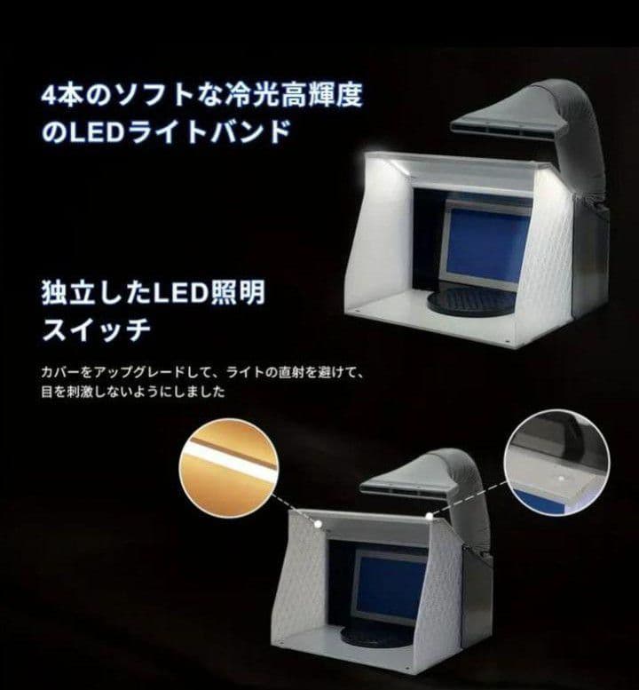 【新品】 AH-310 折りたたみ式 塗装ブース 強力ファン2点 LED照明付き