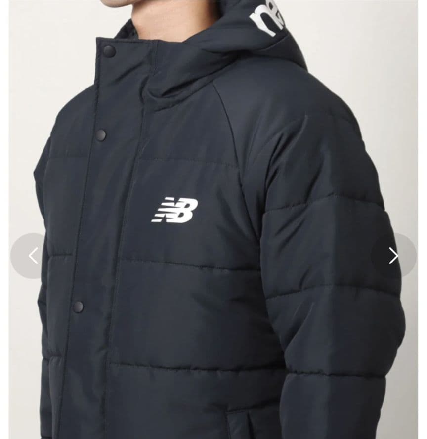 【美品】new balance☆ベンチコート☆Ｌサイズ 紺 防寒