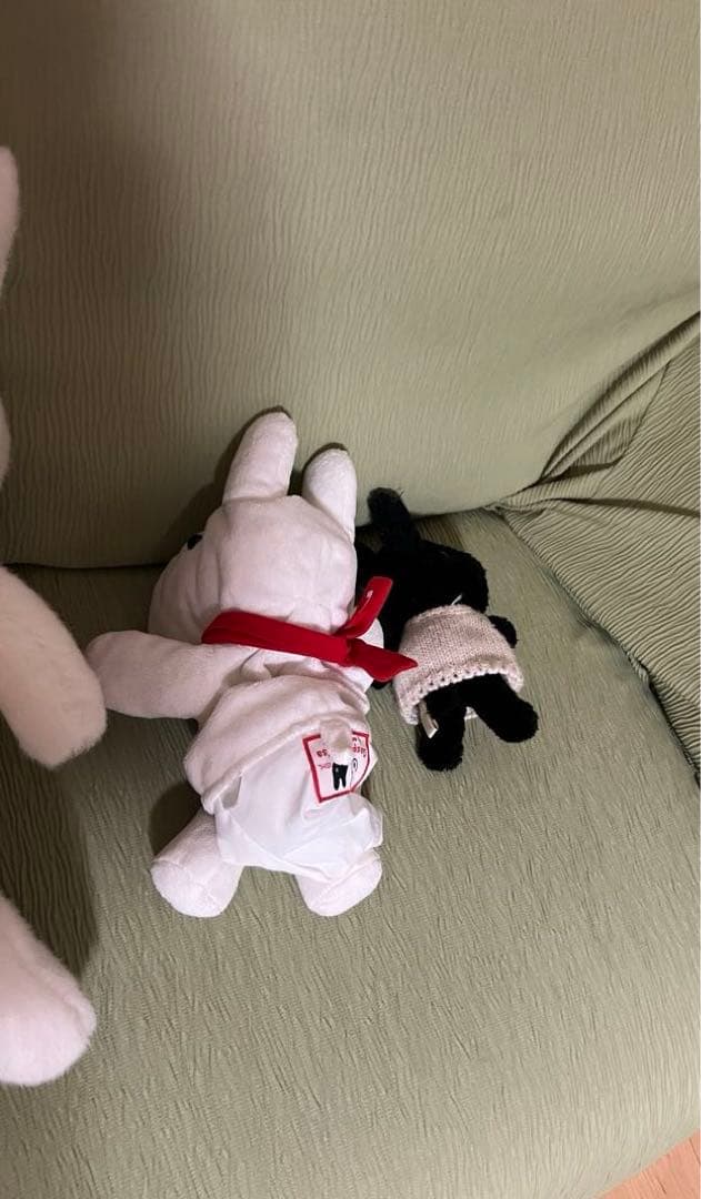 りさとガスパールのりさのぬいぐるみのセット（全長75.85.120センチ）