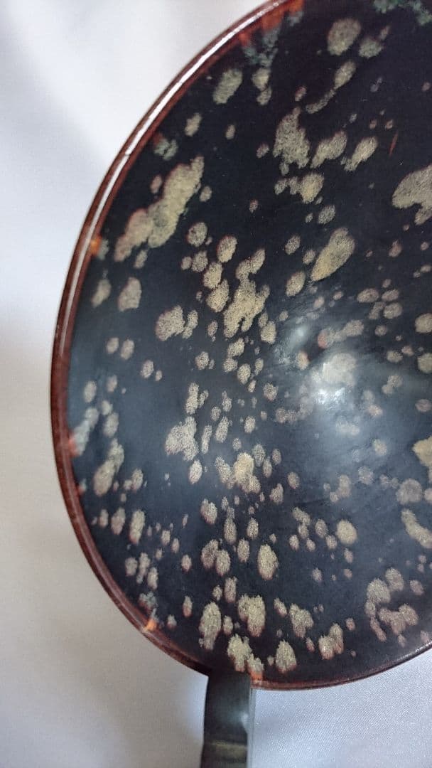 中国時代物 天目茶碗 骨董品茶道具 陶器  共箱付き