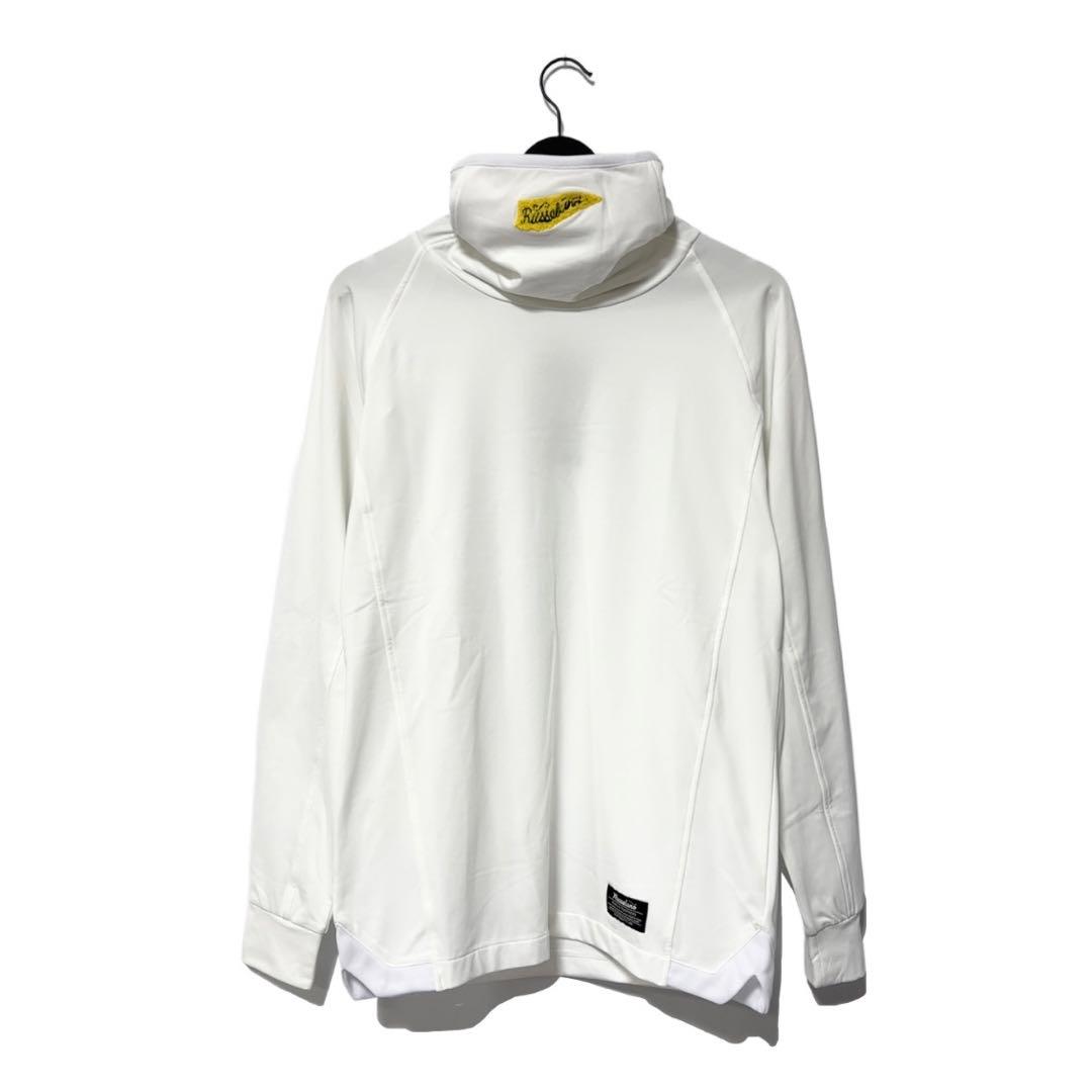 ラッセルノ ゴルフ フラッグロゴ ステッチマスク ハイネック LS ホワイト M