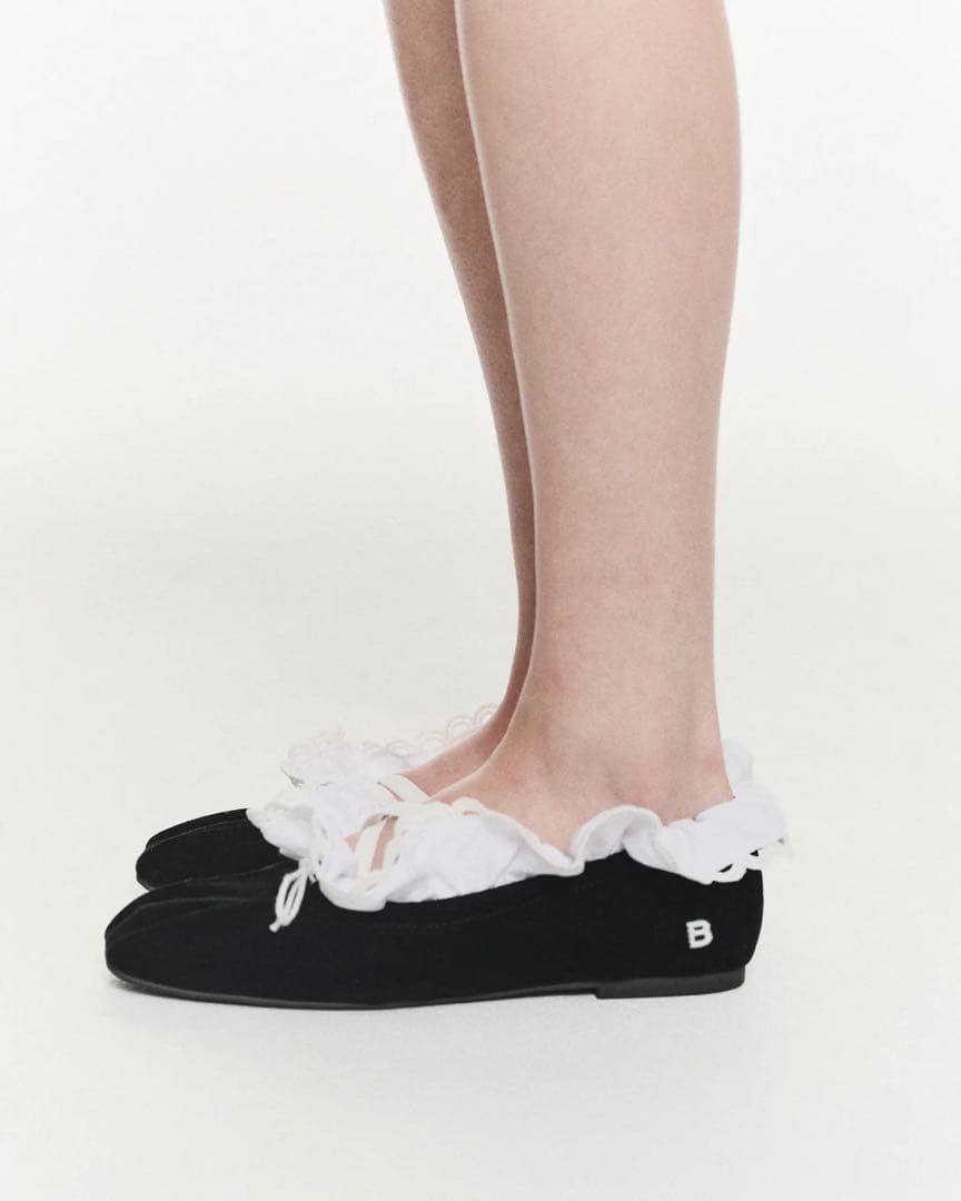 バレエ bibiy B. LACE BALLERINAS BLACK