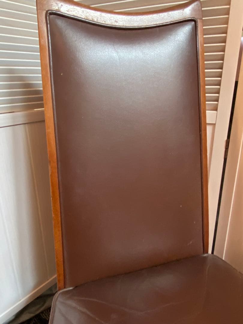 美品♦️ハイバック 猫脚 高級チェア♦️鋲留 英国風 ヴィンテージ♦️ブラウン♦️送料込