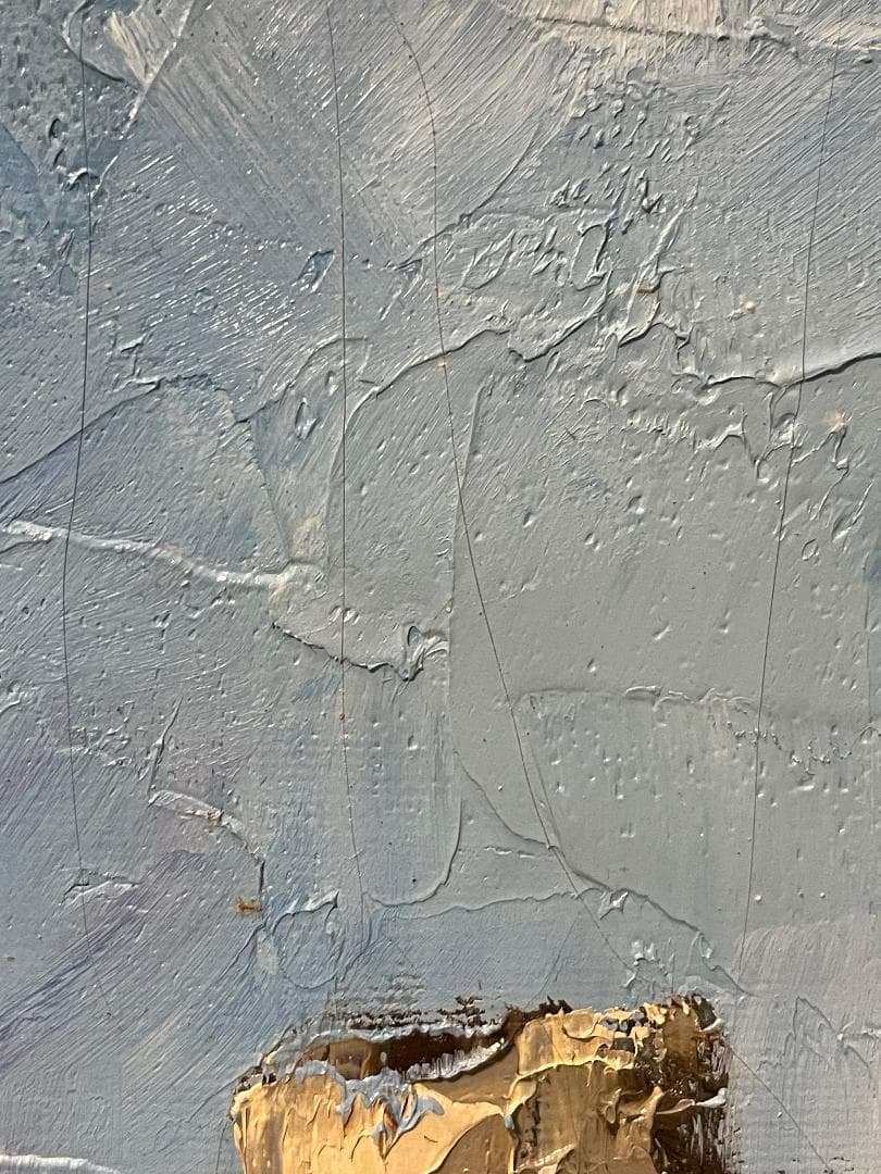 「真作」浅田薫「パリ」風景画　油彩画　額装　サイン有り　F10号