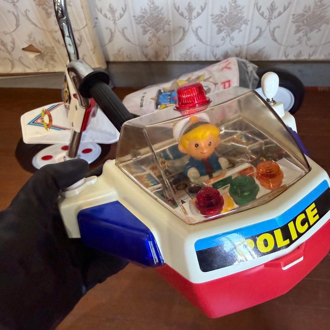 新品未使用 トッピーパトロール 三輪車 白バイ 警察 昭和 当時物 乗り物