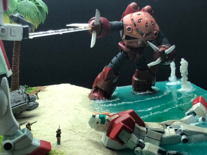 ジャブロー 強襲　シャアズゴック　ジオラマ