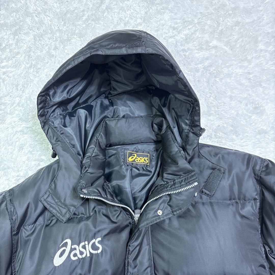 アシックス asics ダウン ベンチコート ジャケット　O LL ブラック　黒