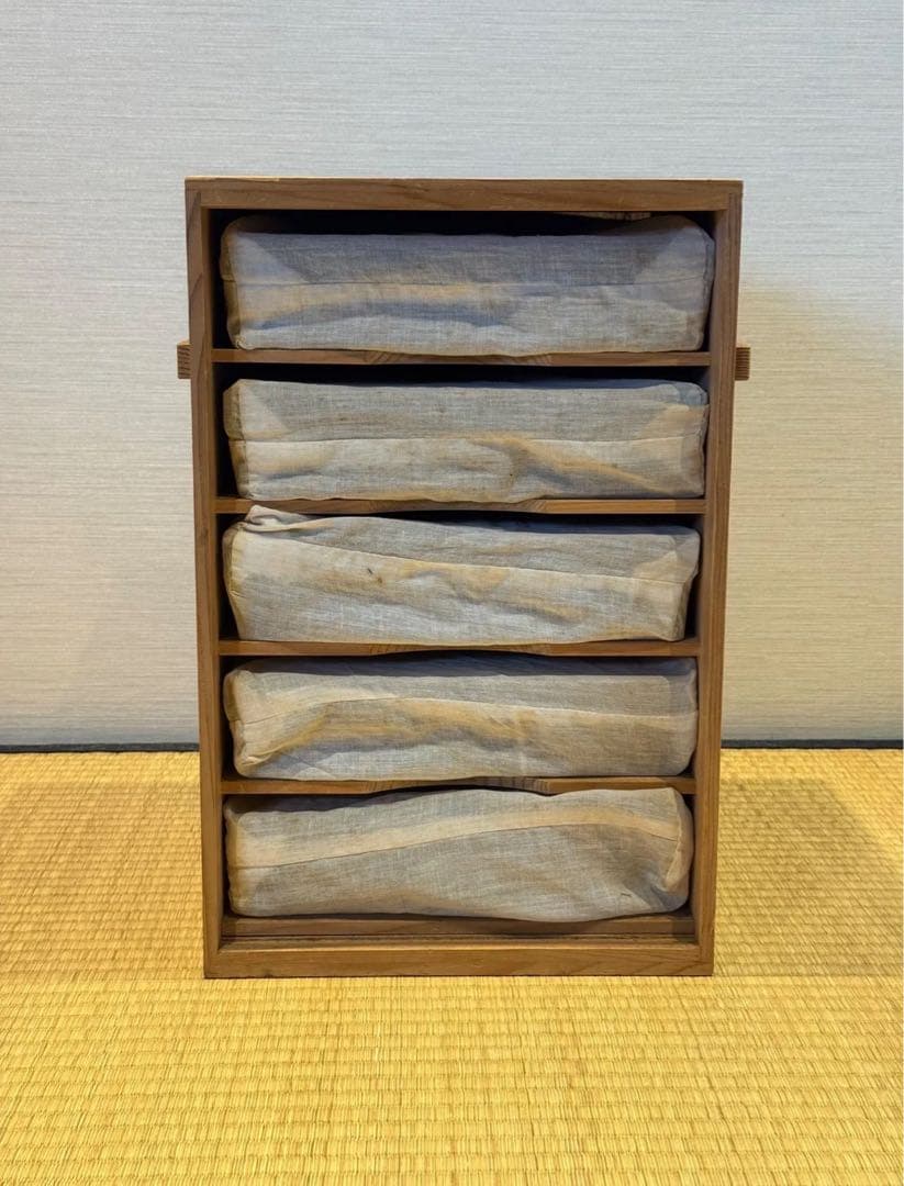 木製漆塗り 初瀬川柳菴 作 柳筥 出世膳 5客 茶懐石道具 弁当箱 共箱