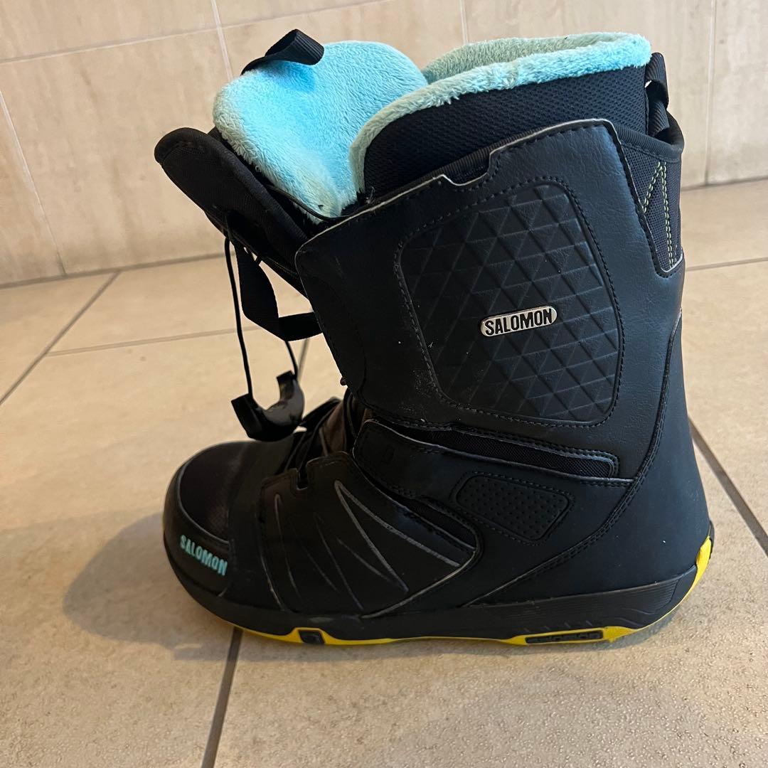 SALOMON スノーボードブーツ ブラック ブルー イエロー