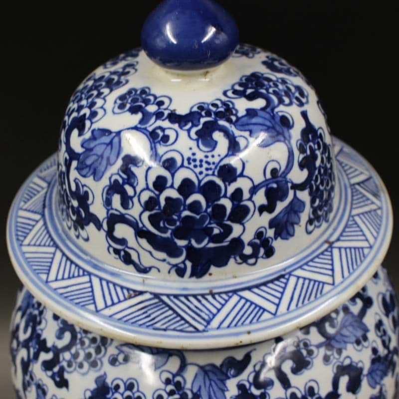 清康熙青花穿花凤纹将军罐 景徳鎮 陶磁器 装飾品 現代工芸品 美術品 置物