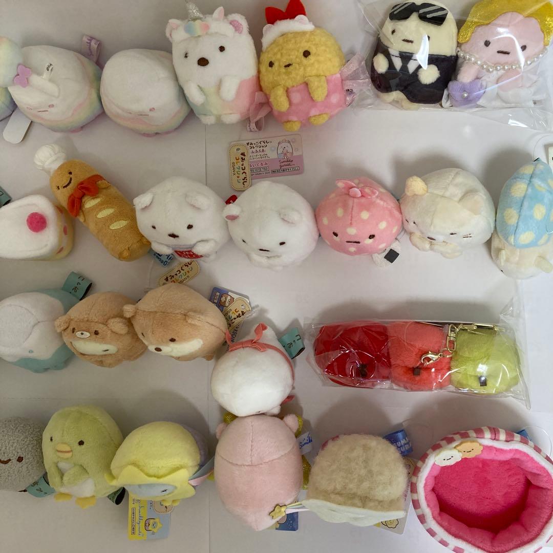 すみっコぐらし　ハウスケース＋てのりぬいぐるみ　37体　まとめ売り　たぴおか他