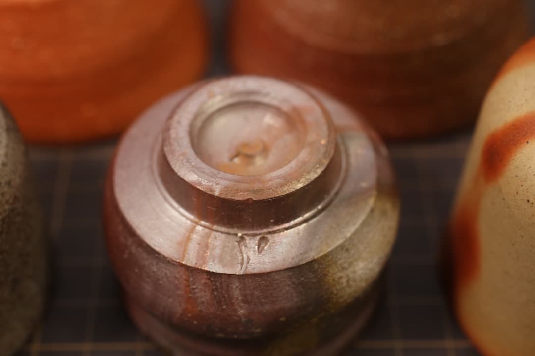 【即購入可】備前焼／ぐい呑み／７点まとめて／酒器／猪口／工芸／骨董／古美術／古玩