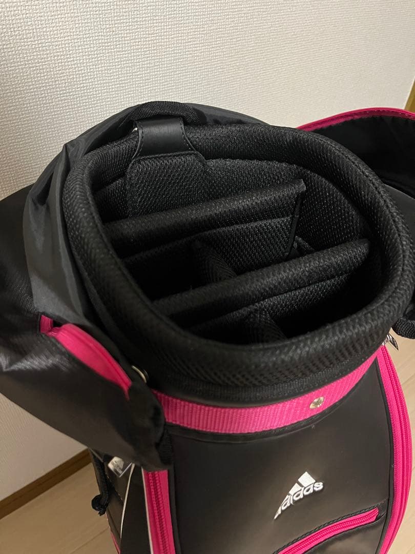 adidas ゴルフバッグ キャディバッグ 黒/ピンク