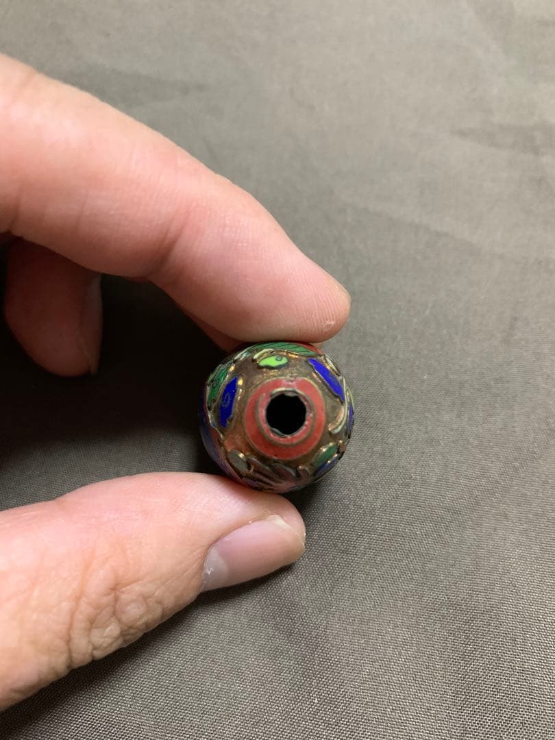明治時代　提げ物　七宝　緒締め