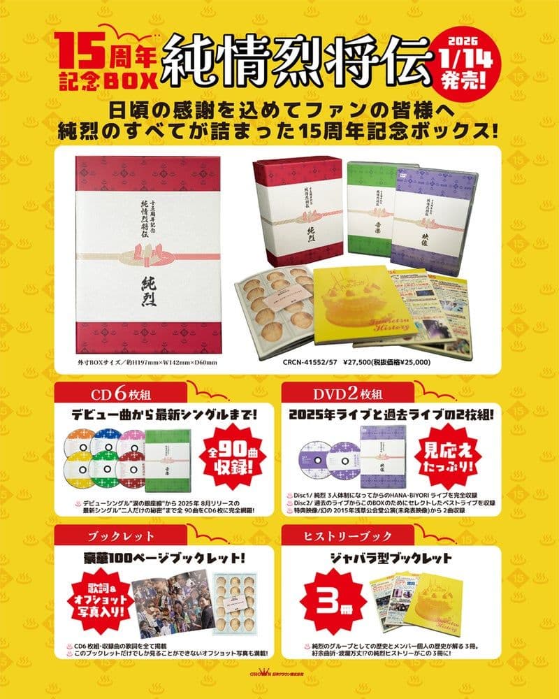 純烈 15周年記念ボックス 写真・CD・DVDセット・サイン入りチェキ