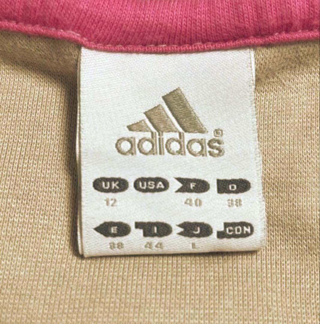 ユーロアディタスadidas ジャージ上下　ベージュ・ピンク
