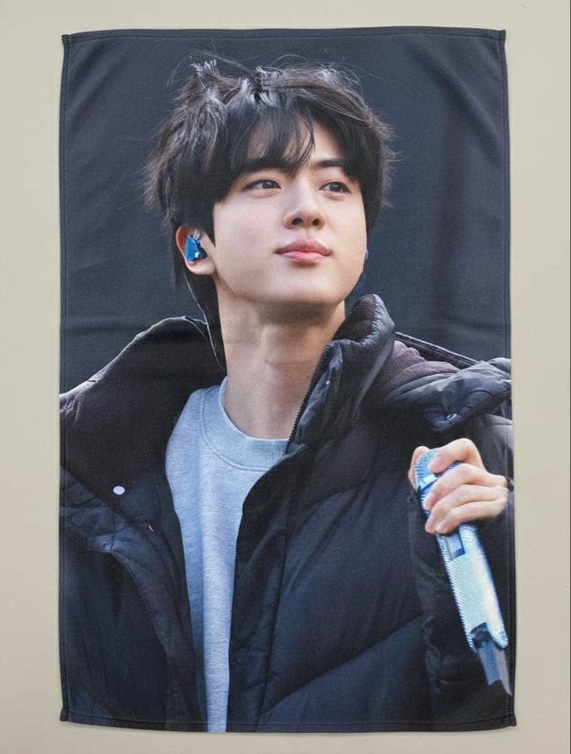 BTS Jin ソクジン ジン スローガンフェイスタオル 40×60cm