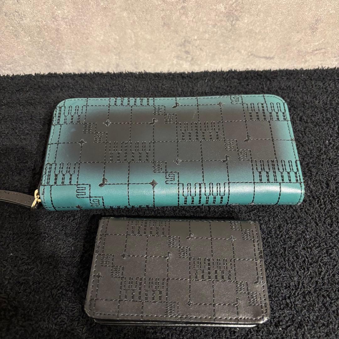 未使用品 初音ミク 本革ウォレット＆名刺入れセット 特製ギフトボックス