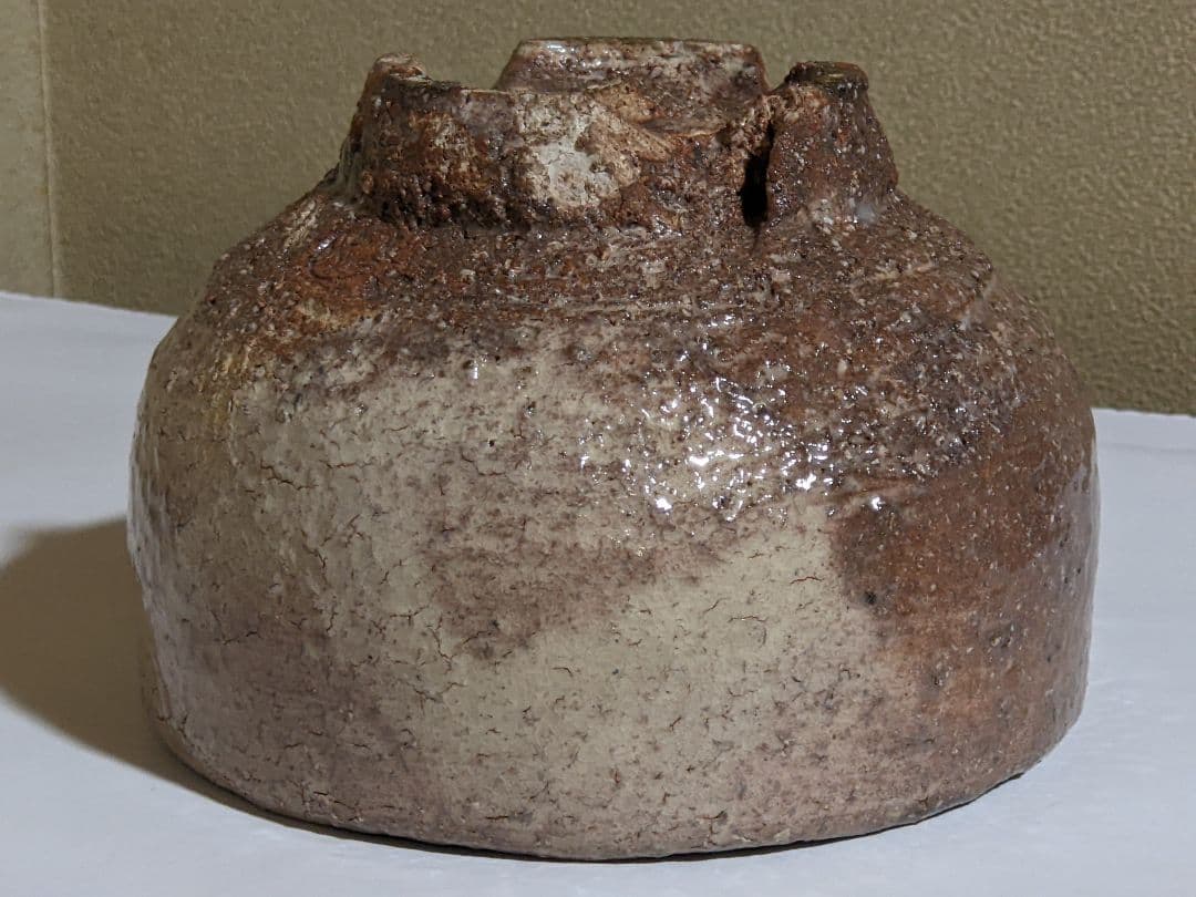 ♦萩焼 鬼萩 割り高台 抹茶碗 茶道具 アンティーク 骨董品 コレクション