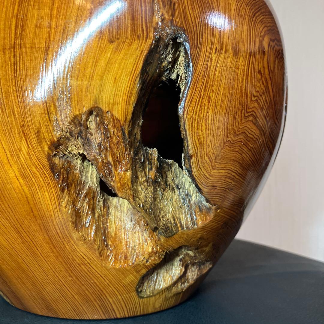 美品　希少材　屋久杉　屋久杉壺　屋久杉工芸品　世界遺産　年代物