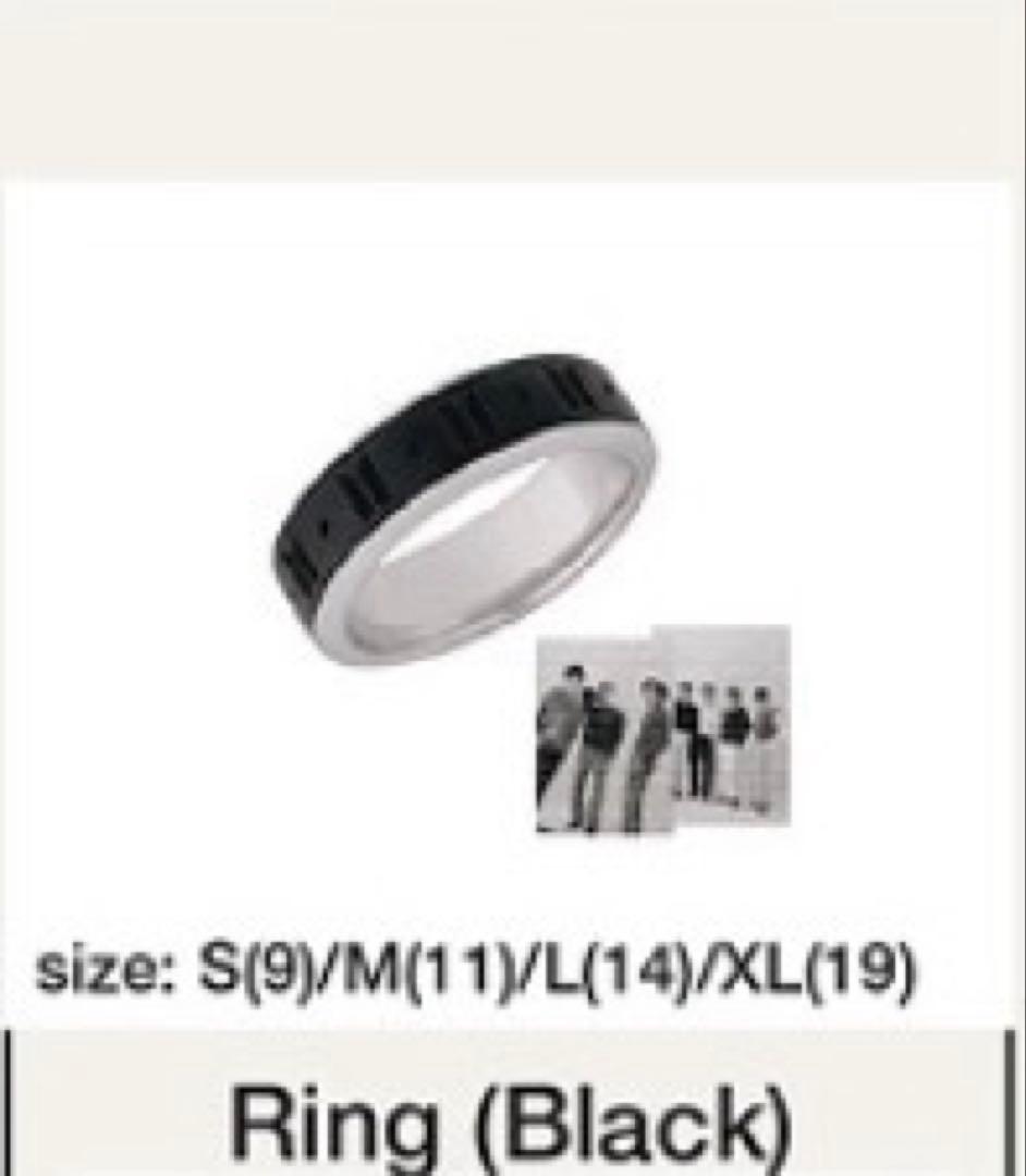 BTS MONOCHROME リング ブラック シルバー XL