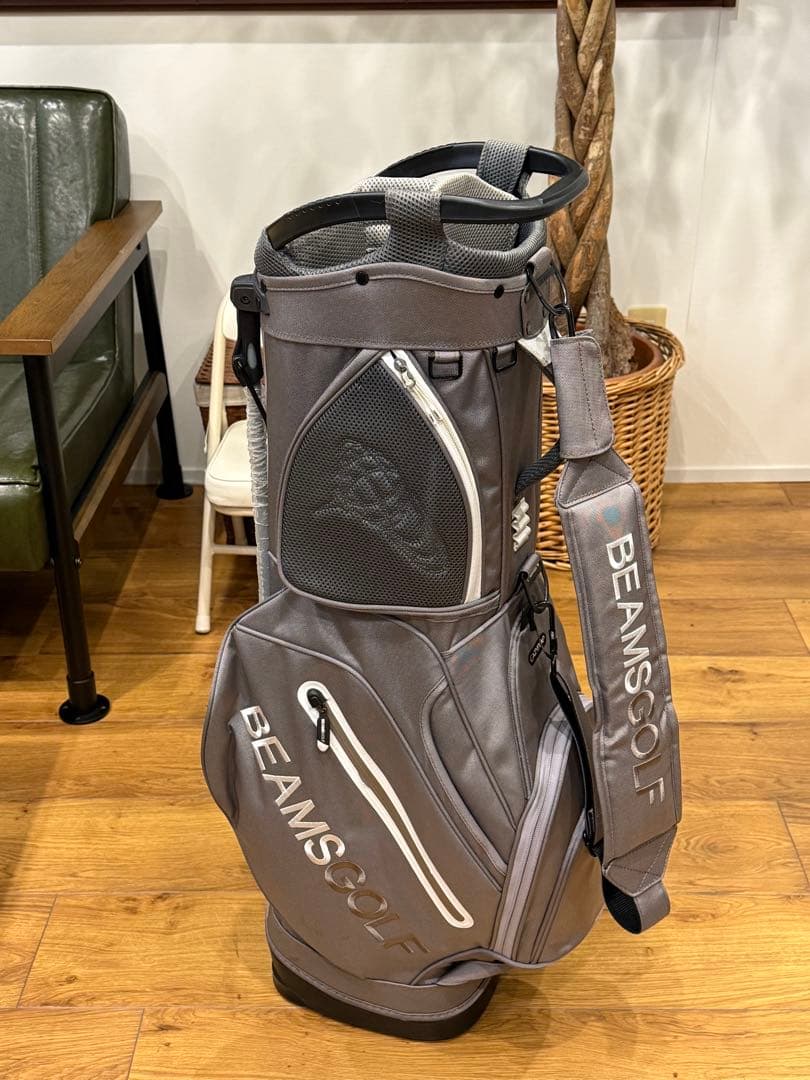 BEAMS GOLF キャディバッグ グレー