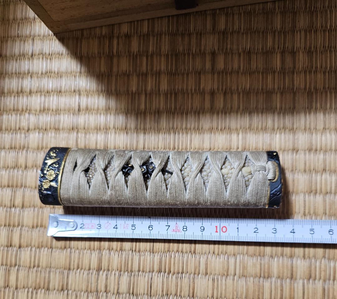 コ*ー様 追加写真あり 江戸時代 短刀の束と笄と鞘 小束 小刀 梅に鶯