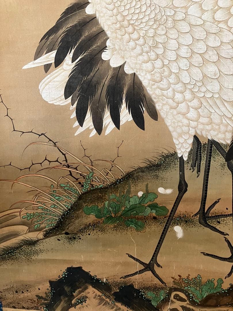 双鶴大幅掛軸