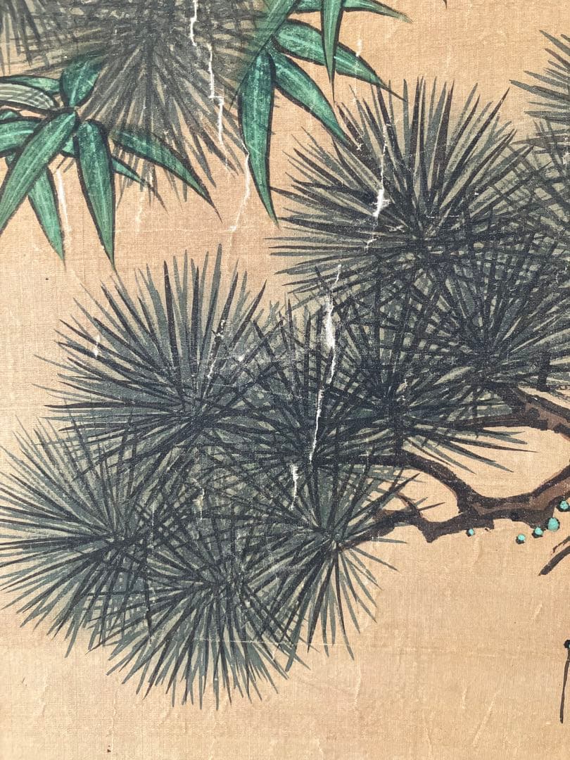 双鶴大幅掛軸