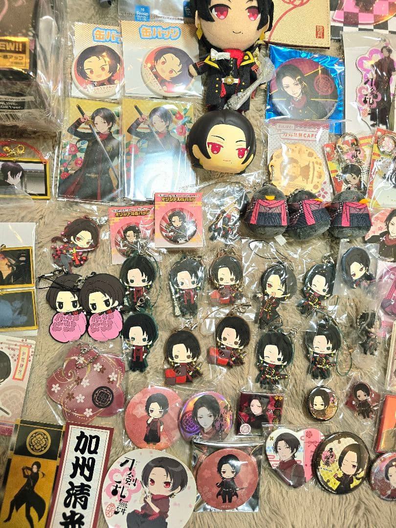 刀剣乱舞 加州清光 大量グッズセット 缶バッジ アクキー カメオ パスケースなど
