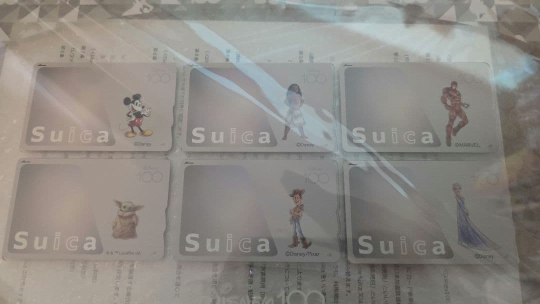 Suica アクリルスタンド 6枚セット ディズニーキャラクター