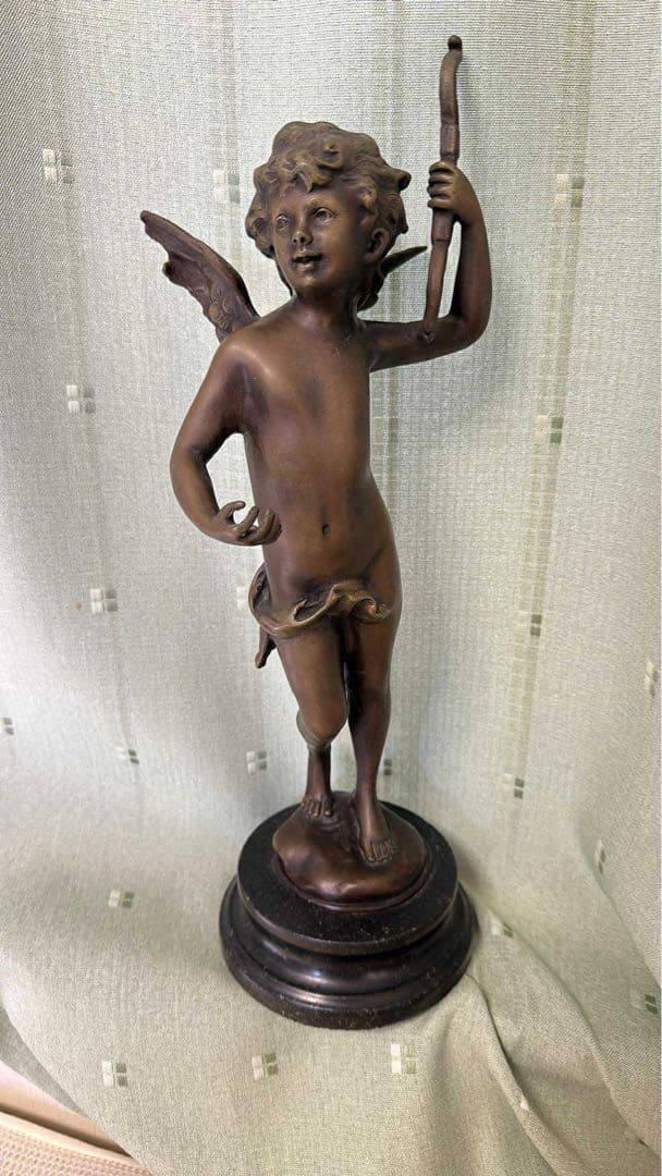 ブロンズ 天使の少年像 約30cm