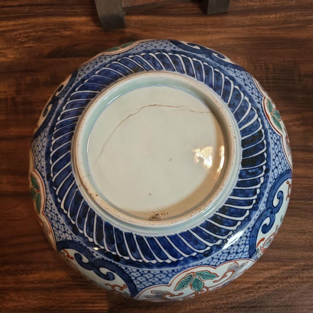 【骨董品】古伊万里　明治 赤絵皿 色絵 金彩 大皿
