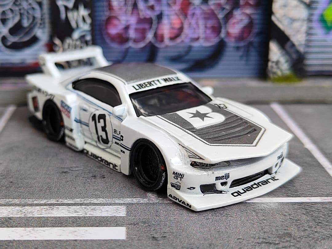 ホットウィールカスタム 日産 S15 シルビア シルエット☆深リム☆トミカ改造f