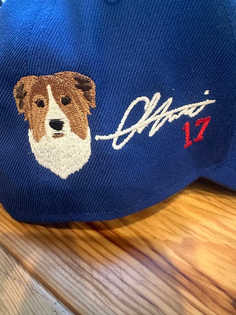 【カスタム新品未使用】ドジャース 公式　47 大谷翔平 選手　デコピン刺繍入り