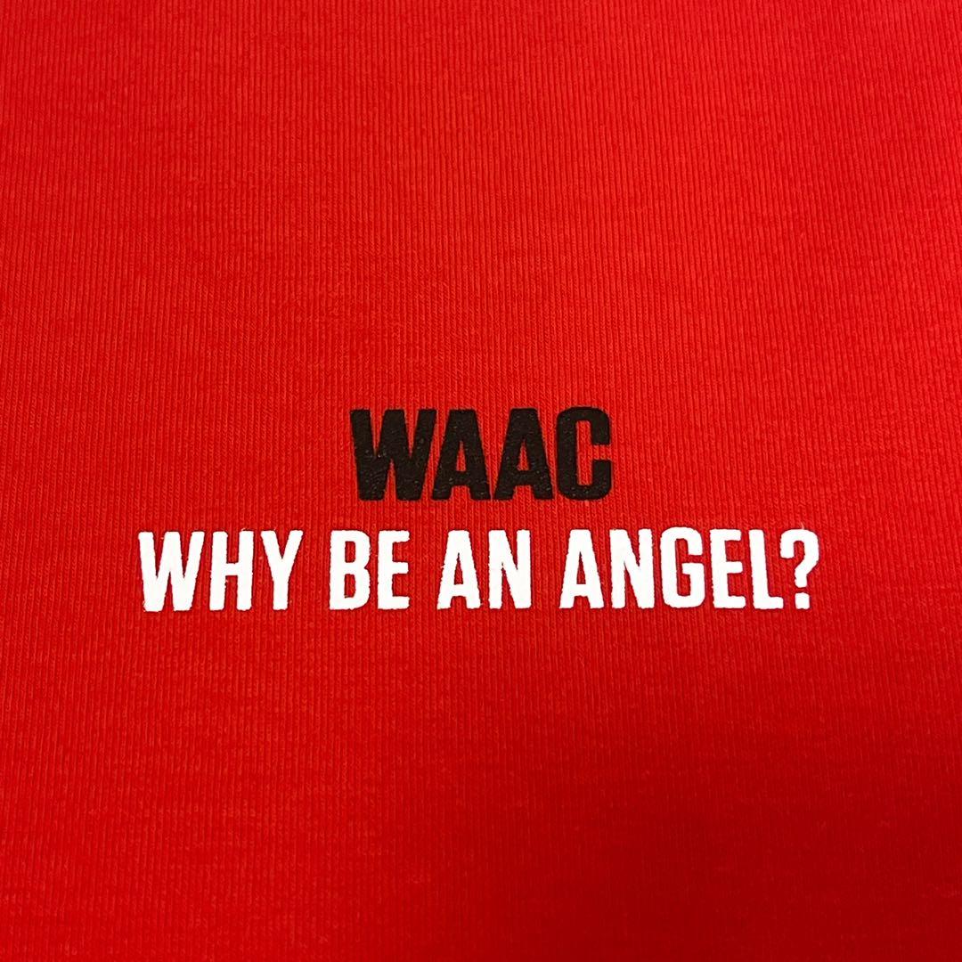 ☆未使用タグ付き☆ WAAC 半袖ネックシャツ 赤　ゴルフ　L