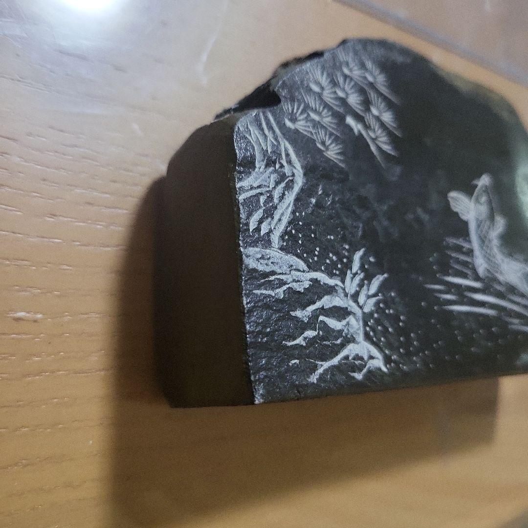 平安時代 魚彫刻 石