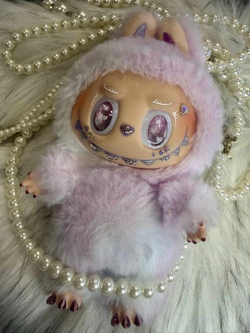 ラブブ キラキラデコ キーホルダー ラブブデコ