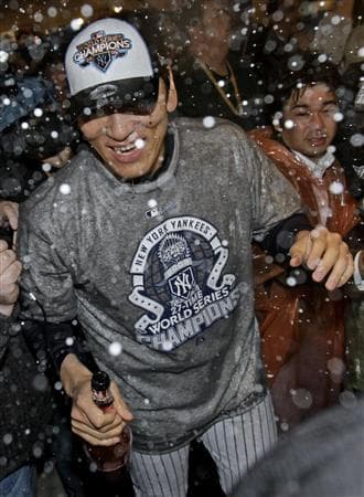 #55ゴジラ松井直筆サイン・2009MLBワールドシリーズ、記念Tシャツ＆CAP