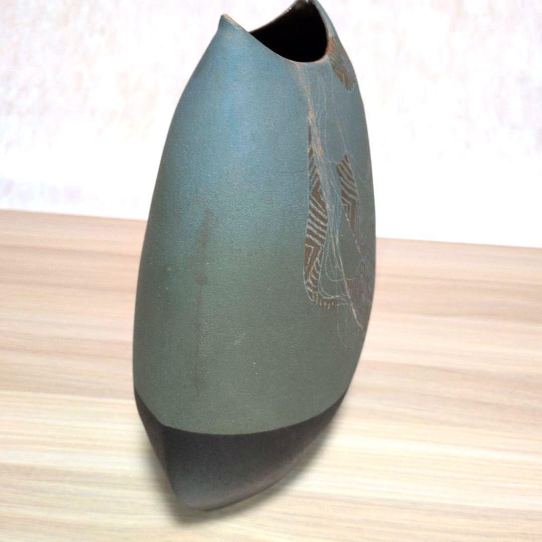 小林政美氏作 焼〆釉彩器