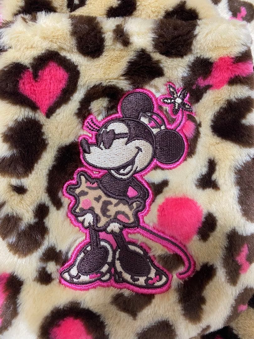 ディズニー　ミニー　ヒョウ柄　ファンキャップ カチューシャ　ピンク　セット