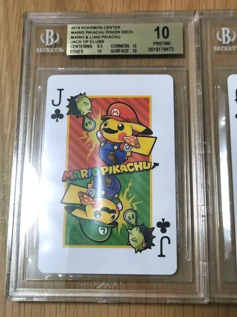 BGS10☆マリオピカチュウ クローバー J Q K ポケモンカード トランプ