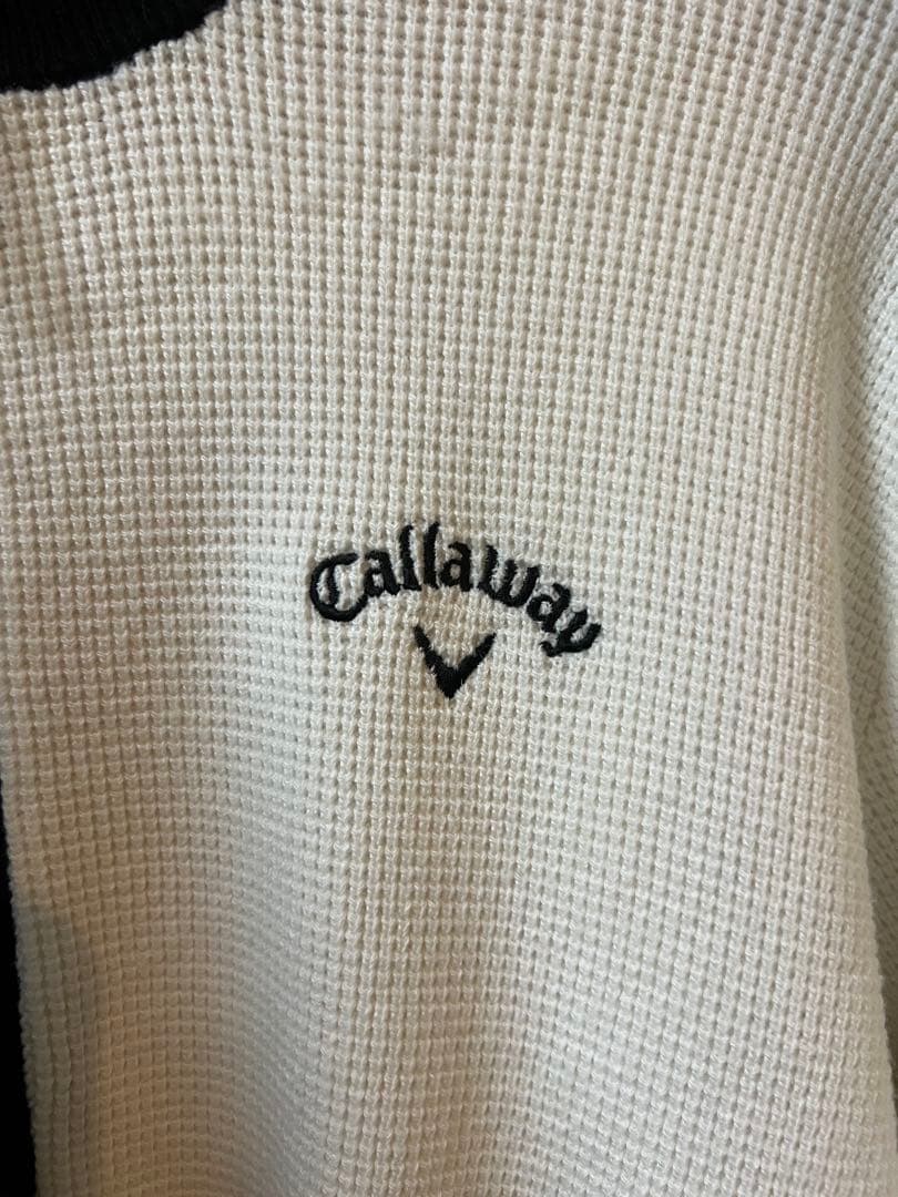 Callaway ゴルフウェア　ホワイト ジップアップセーター　3Ｌ