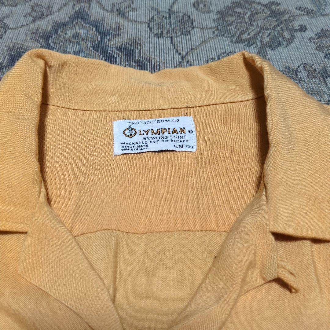 50s レーヨン ボーリングシャツ ロカビリー ビンテージ 古着 フロッキー