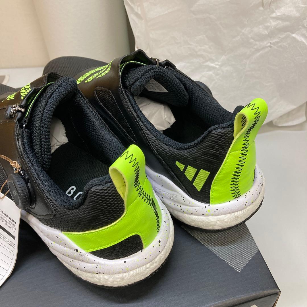 adidasコードカオス25ボアゴルフシューズ ブラック/グリーン 27.5cm