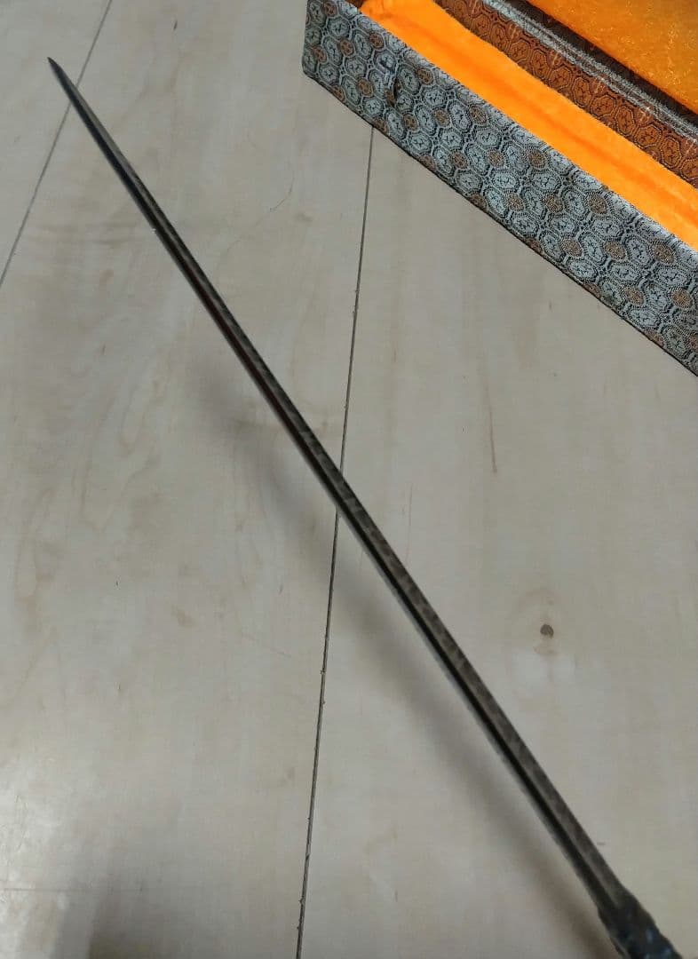 【レプリカ】古銅風 青銅剣風 中国 古美術 工芸品 約40cm 模造刀 希少