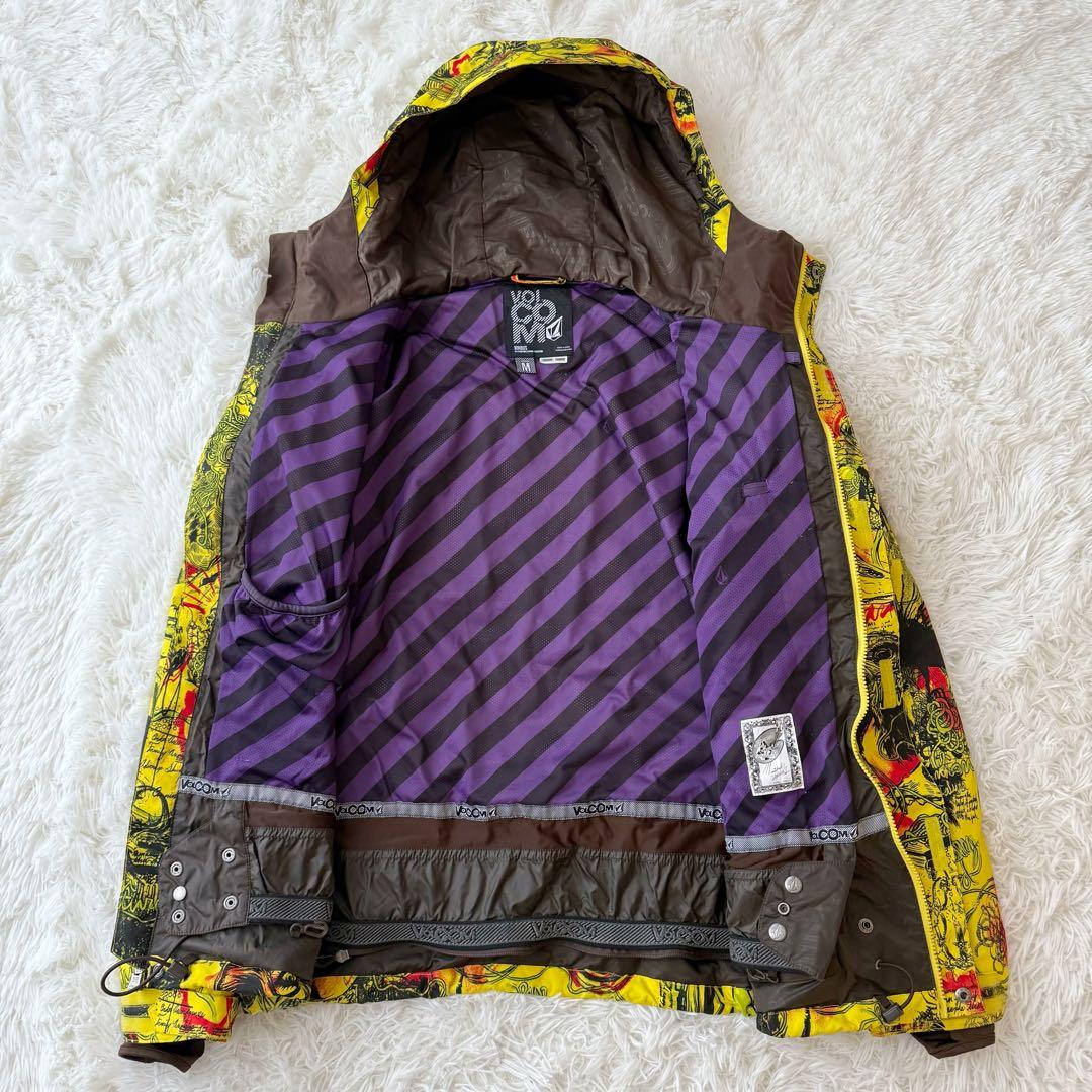 VOLCOM スノボウェアー(メンズ用) セットアップ 上下 総柄 Mサイズ